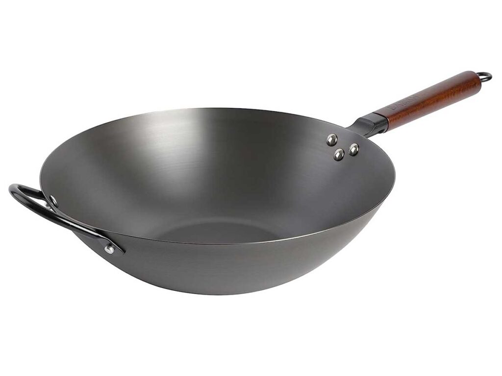 Babish Carbon Steel Flat Bottom Wok