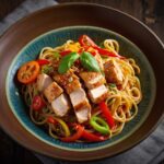 Chicken and Bell Pepper Noodles