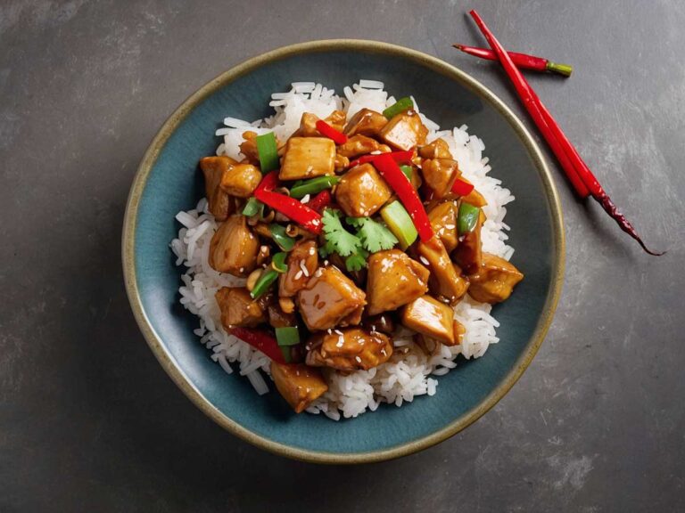 Healthy Chicken and Water Chestnut Stir-Fry in a Wok Pan