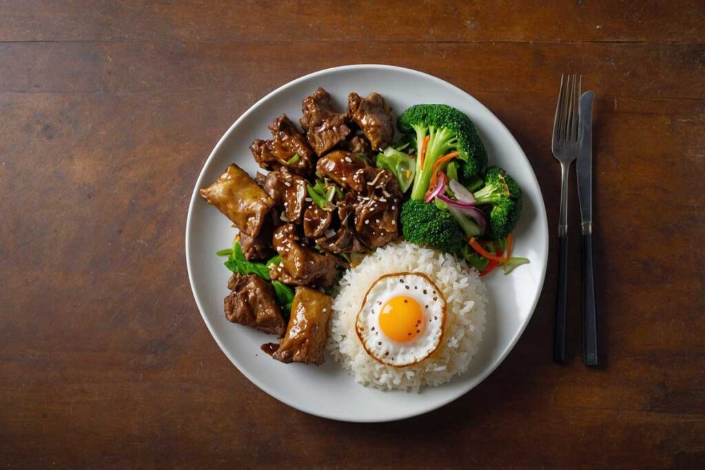 Serving Idea for Beef and Broccoli Stir-Fry