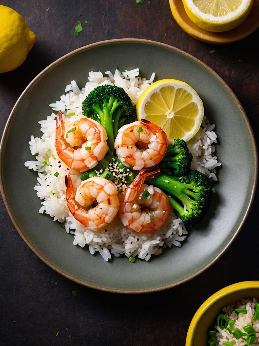 Serving Idea for Chinese Lemon Shrimp