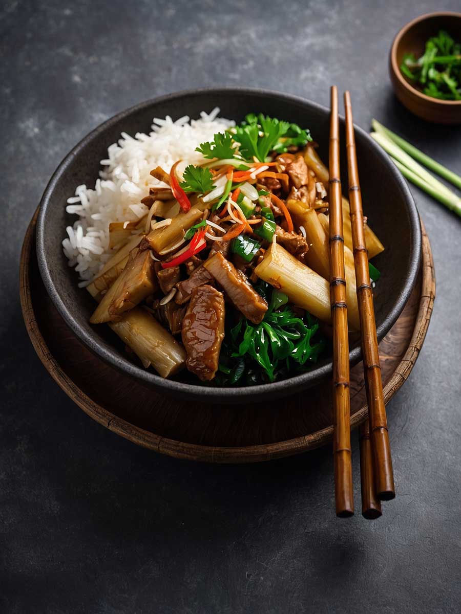 Stir Fried Pork with Bamboo Shoots Recipe