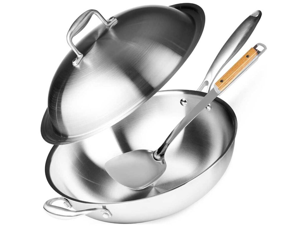 Willow & Everett Wok Pan - Non-Stick Stainless Steel