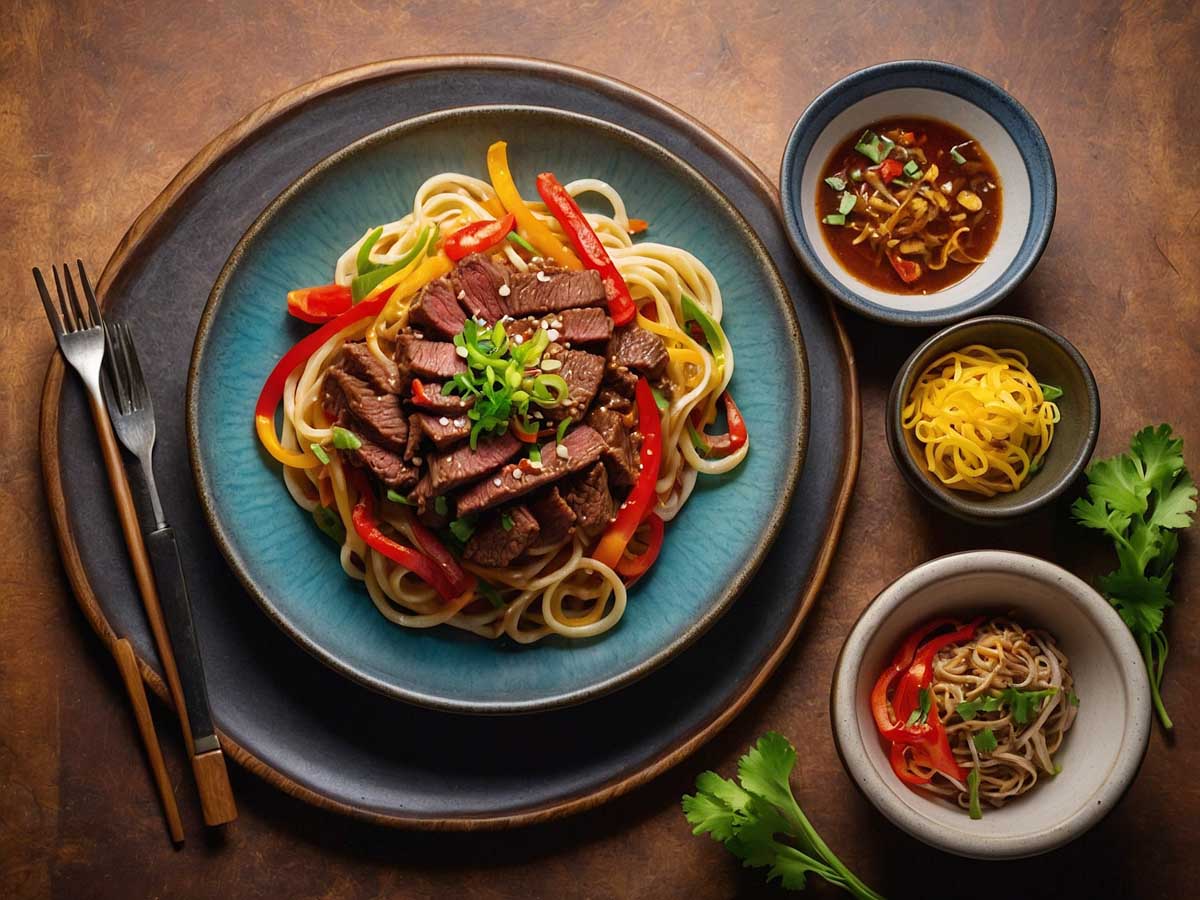 Beef and Bell Pepper Noodles